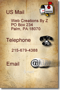 Contact Web Creations By Z