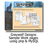 Link to Graywolf Designs Sample Work page